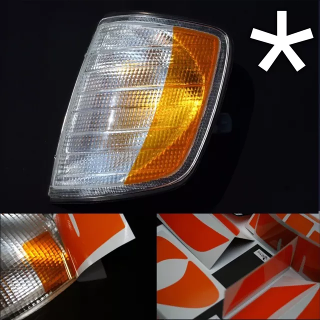 US - Design - Pellicola Frecce Bianche Mercedes W124 S124 Anteriore Destra/Sinistra