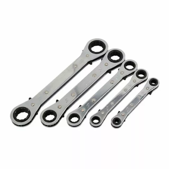 5 Piece Imperial Ratchet Anello Wrench Spanner Set - SAE - AF