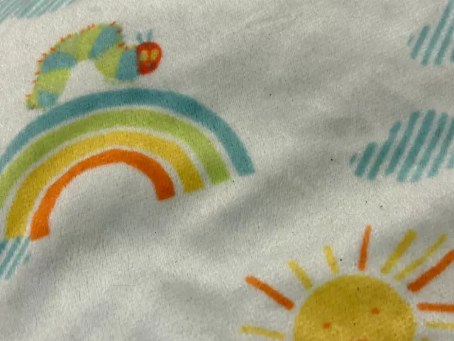 Manta para bebé Eric Carle muy hambrienta oruga azul arco iris felpa suave