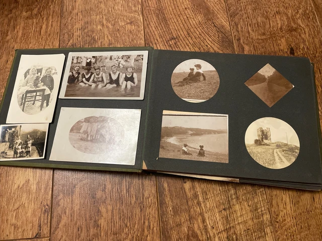 Late 19th /Early 20th Century Victorian Photo Album People Pets Boats Etc