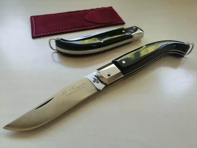 Coltello Tradizionale Scarperia manico corno bufalo nero Frosolone couteau knife