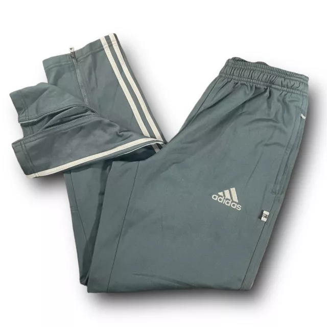 ADIDAS Pantaloni Tuta Track pants Usati Vintage Grigio Sportivo da Uomo Taglia S