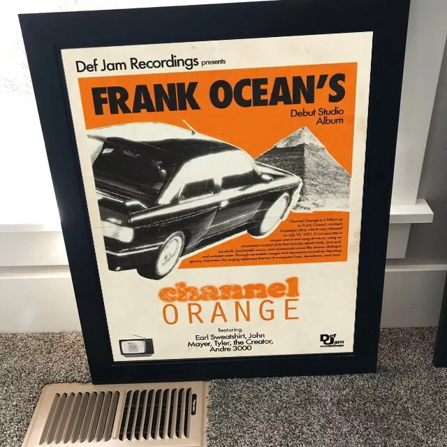 Frank Ocean Poster Channel Orange Posters Music Album Poster, Gift, Home Decor