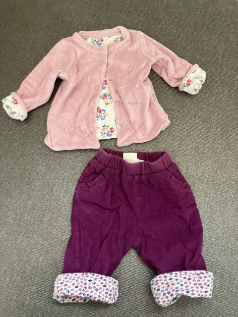 Baby girls bundle, 3-6 (6-9) months, cardigan, trousers, Jojo Maman,  Cath Kids