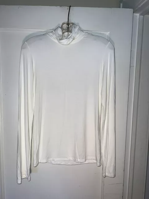 Majestic Paris Ivory Super Wash Soft Touch Turtleneck Sz 3 M.  c290