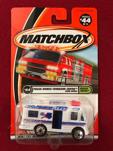 MATCHBOX RESCUE SQUAD Police Mobile Command Center Die Cast 1/64 2001 ...