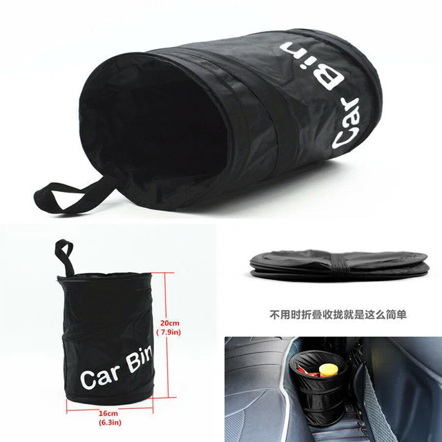 Car Auto Dustbin Trash Can Garbage Wastebasket Rubbish Box Bag Dust Bin Foldable