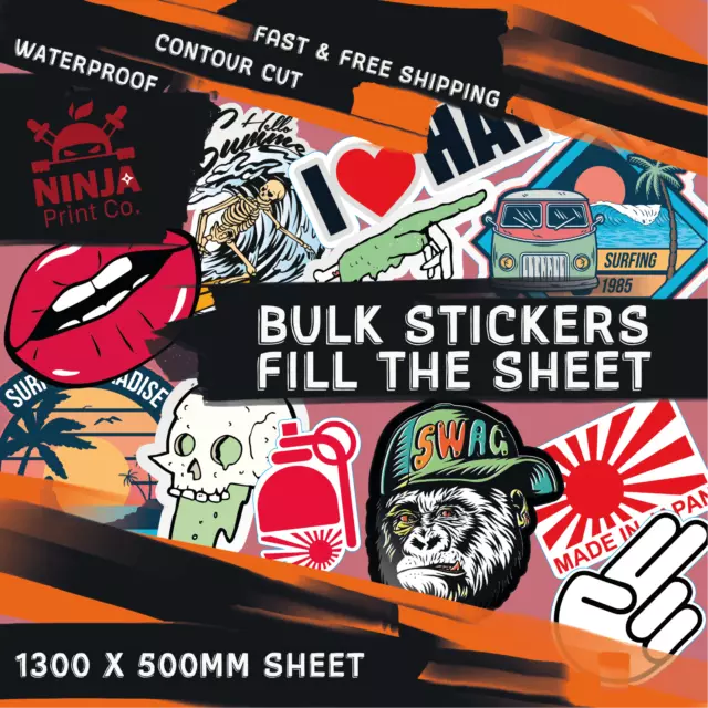 Custom Sticker Vinyl Printed Bulk Order Decals Labels Logos Signs Stickers