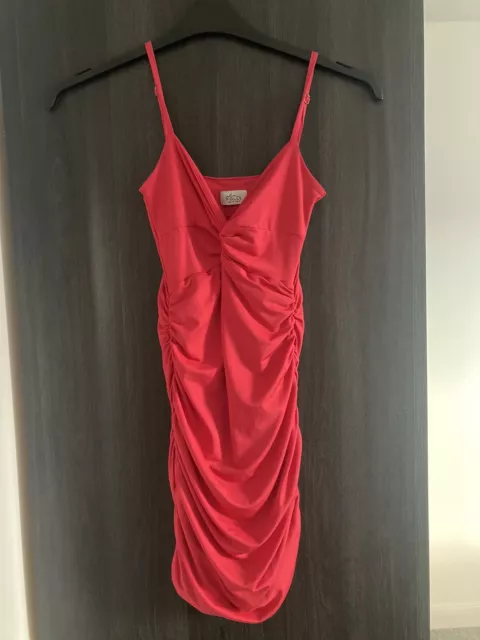 Only fools ruche in wrap mini dress in red outlet