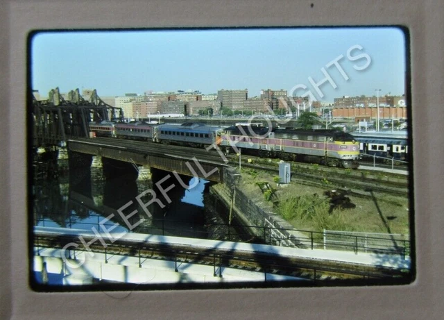 Original '87 Kodachrome Slide MBTA Boston Rail 1150 FP10 action Boston    38T15