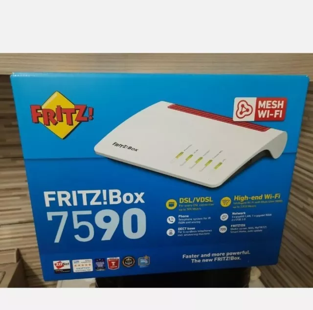 AVM FRITZ Box 7590 MESH WI-FI NO BRAND MODEM ROUTER FIBRA ADSL 2533 Mbit