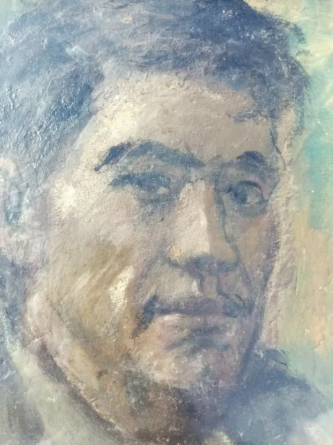 ERMANNO TOSCHI (Lugo, 1906 - Fiesole, 1999) affresco su masonite autoritratto 3