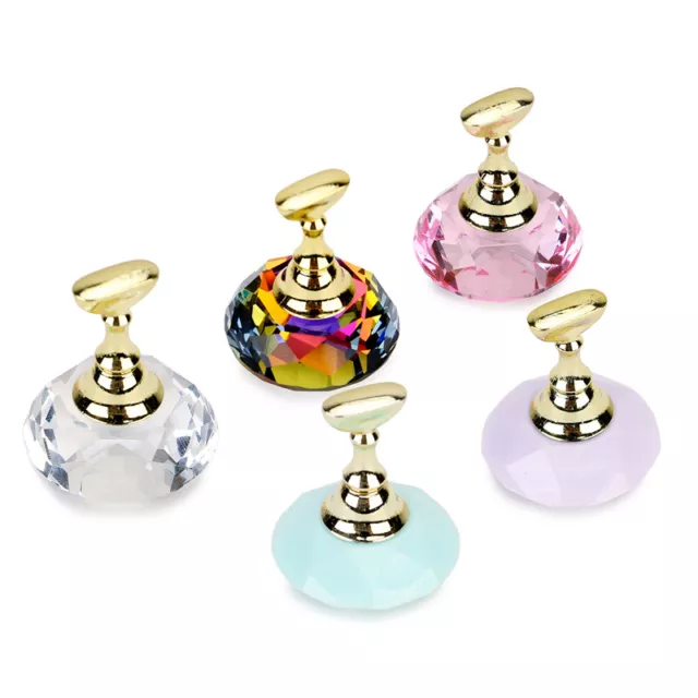 1Pc Magnetic Nail Holder + 5 Tips Practice Training Display Stand Crystal Holder