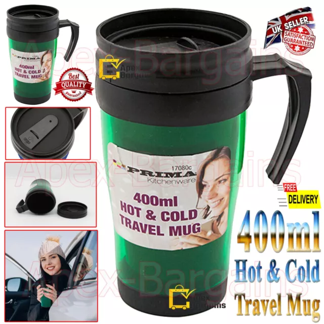 400ml Thermos Flask Travel Mug Insulated Cold & Hot Tea Coffee Drink Thermal Cup
