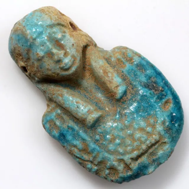 Undated Egyptian Faience Cleopatra bust ornament pendant