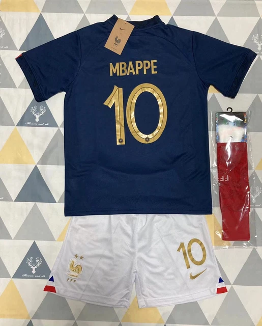 MAILLOT de foot FRANCE 2 étoiles MBAPPE short enfant