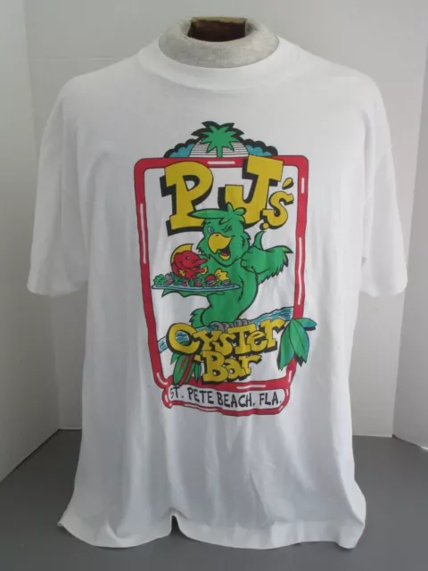 Old Vintage P.J's Oyster Bar St.Pete's Beach Florida T-Shirt FOTL Best Made USA