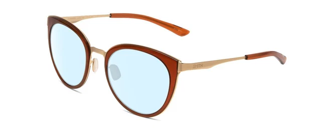 Smith Optics Somerset Damen Katzenauge Designer Blau Licht Brille Im Amber 53mm