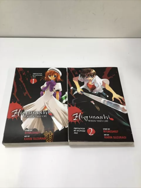 Higurashi When They Cry - Abducted By Demons Arc - Vol 1 & 2 English Manga Lot