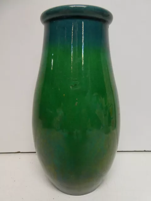Vintage Mid Century Pottery Japanese Majolica Glaze Vase