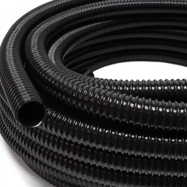 5.2€/m Tuyau Refoulement 5m Flexible spiralé 32mm (1 1/4") Noir Aspiration Bassi