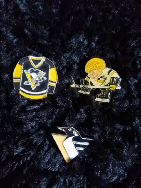 NHL Pins Pittsburgh Penguins Pin-Set Logo Wappen Trikot Goalie