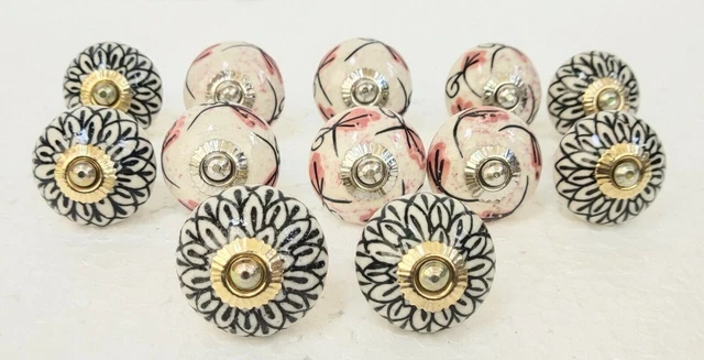 Boutons en céramique Bouton de porte Couleur unique Tiroir Poignée de...