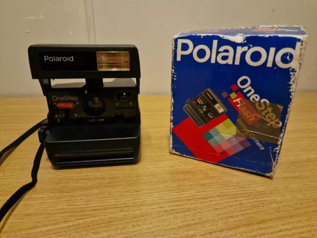 Vintage Polaroid One Step Flash Moment Instant Film Camera With Original Box