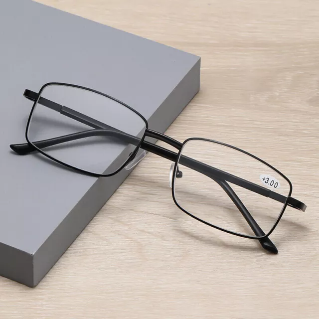 4 Pack Reading Glasses Mens Womens Metal Frame Readers Eyeglasses Spring Hinge
