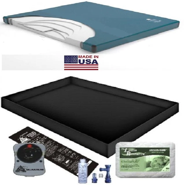 100% Waveless Waterbed Mattress / Pad / Liner /Heater / Fill Drain Kit