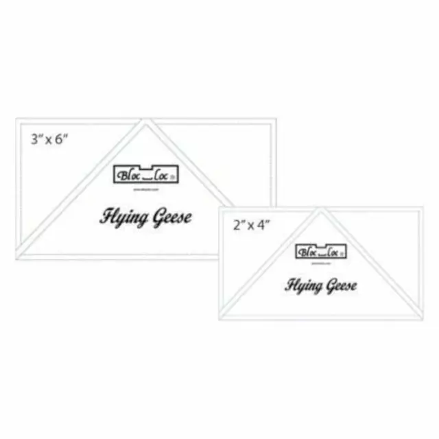 Flying Geese Ruler Set 3~2"X 4", 3"X 6"