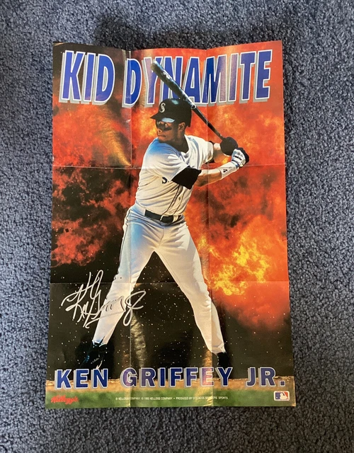 Ken Griffey Jr. Kid Dynamite Kellogg's Poster - 1993 Vintage - MLB Baseball Ken Griffey Jr. Kid Dynamite Kellogg's Poster - 1993 Vintage - MLB Baseball
