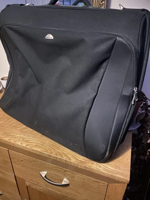 SAMSONITE Folding Travel Luggage Suit Shirt Garment Black Carry Case Bag & Strap