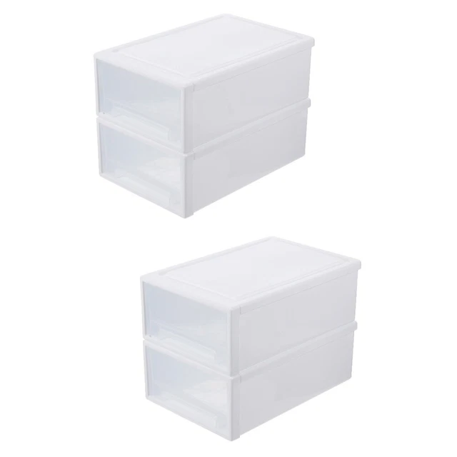 4 pz scarpe in plastica organizzatore cassetti impilabili