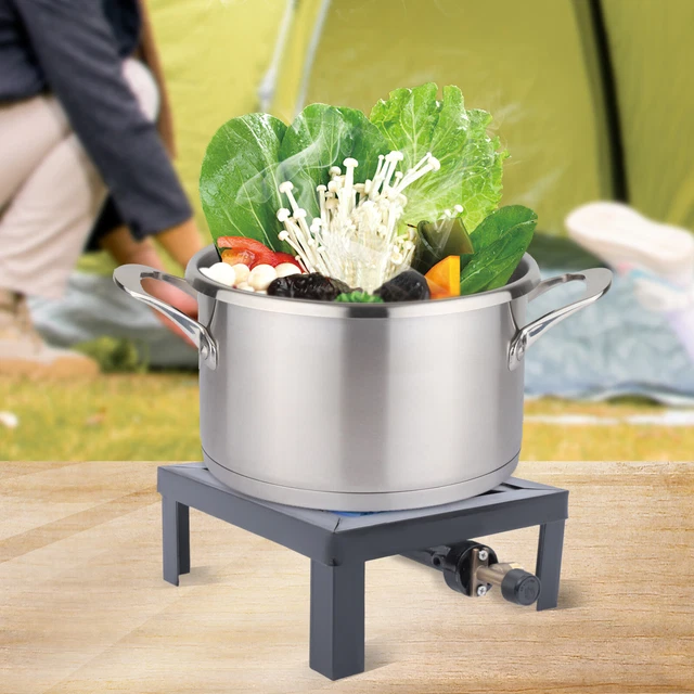 PORTABLE SINGLE BURNER Cast Iron Propane LPG Gas Stove Outdoor Camping