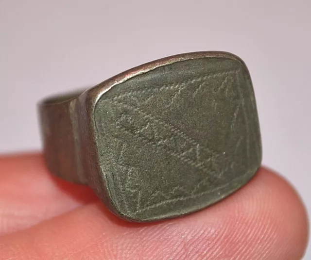 Antique African Tuareg Ethnic Metal Tribal Ring, Niger Africa - Ring Size 6 1/2