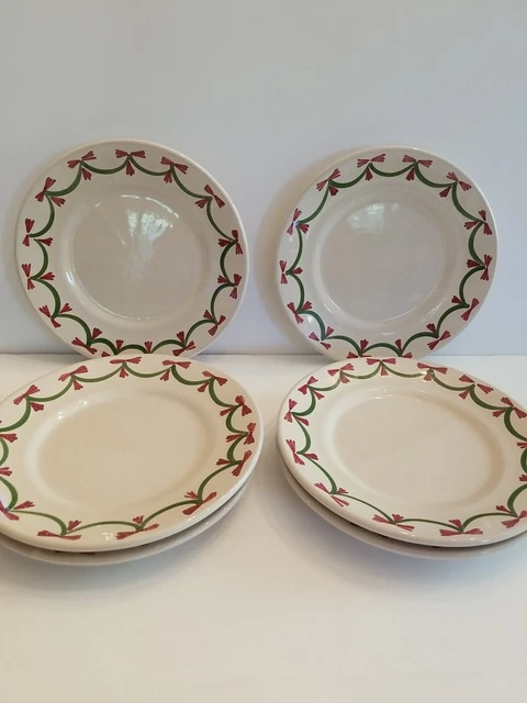 6 Italy Lamas Italian Art Pottery Majolica Delft Plates Christmas 9.5" RARE