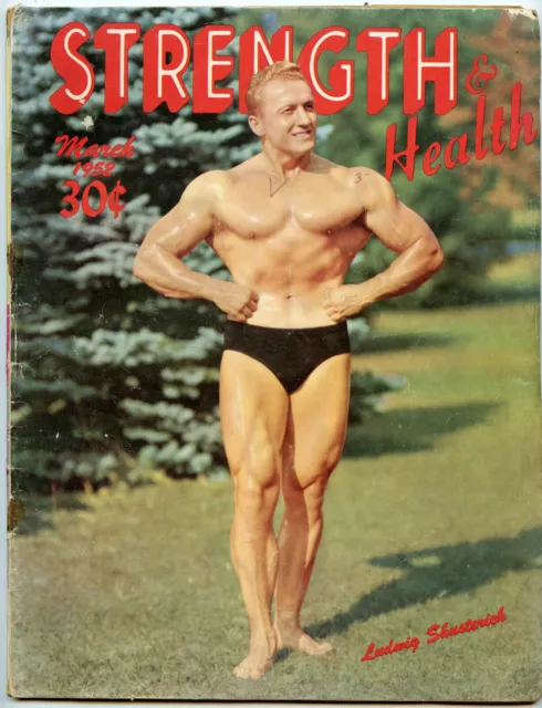 Strenght and Health 1952 ORIG Vintage Magazine Body Building Ludwig Schusterich