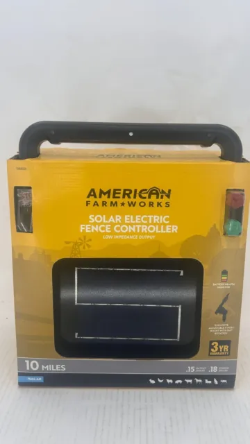American Farm Works 0.15 Joule 10-Mile Solar-Powered Electric Fence Energizer