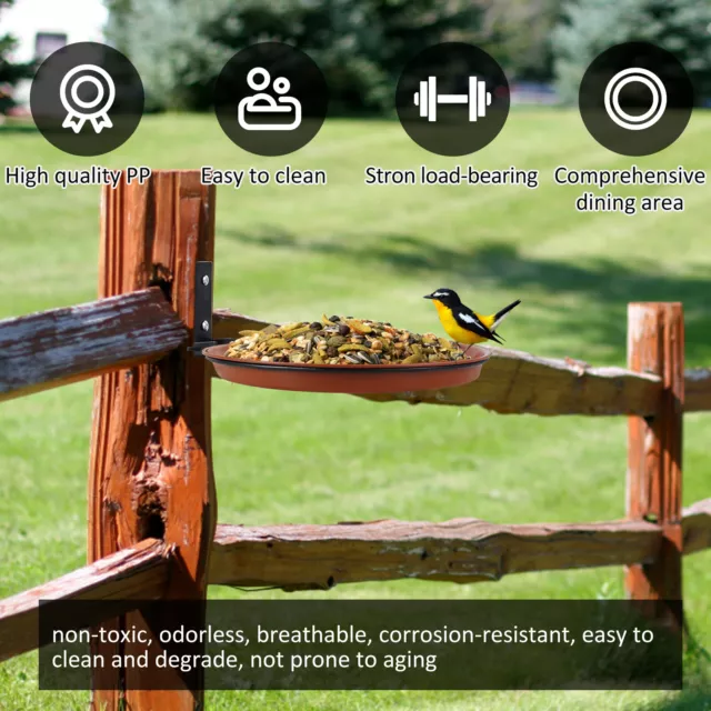 3X Bird Trays Tree Mounted Bird Feeders Hanging Bird Seed Tray Foldable Feeder♄