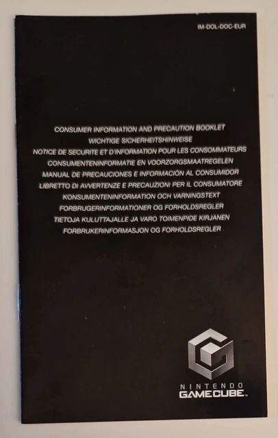 Notice De Sécurité Uniquement Pour Zelda Windwaker Sur GameCube - Version Française - Très Bon état