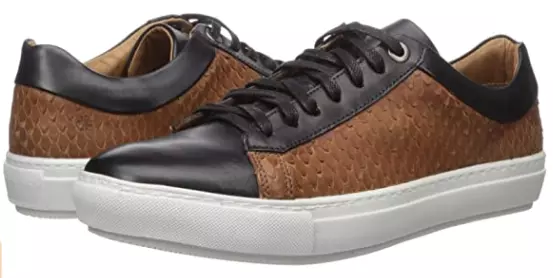 Brothers United Arizona Taille US 7 M EU 39 Homme Baskets Cuir Cognac Serpent