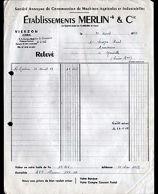 VIERZON USINE de MACHINES AGRICOLES & INDUSTRIELLES "Ets MERLIN" en 1922 18 