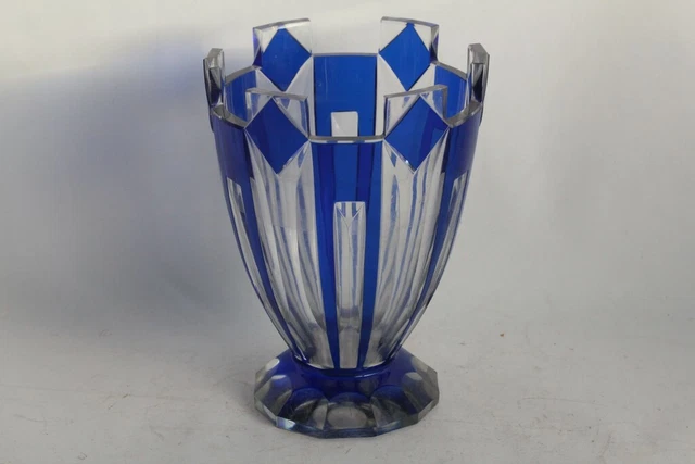 Vase en cristal taillé Val St Lambert Art déco (57120)