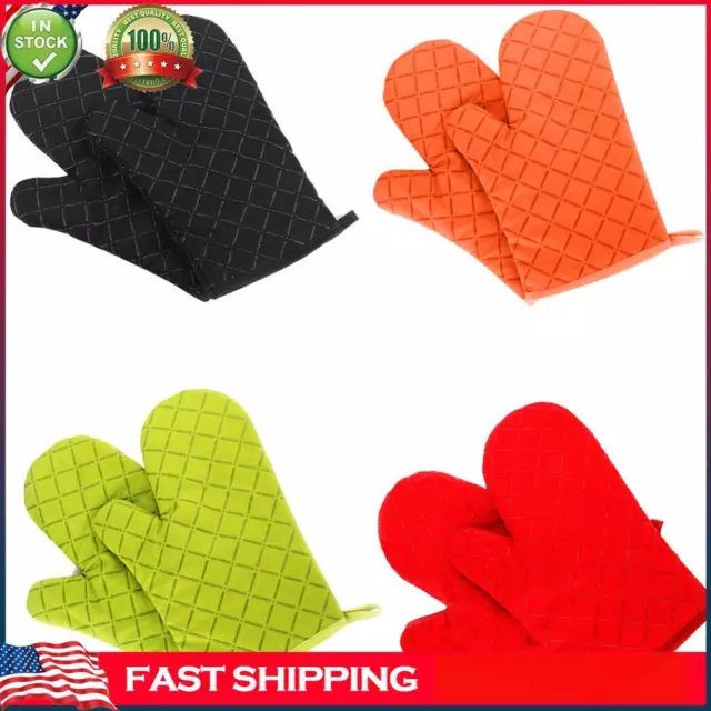 1 Pair Oversized Mittens Silicone Heat Resistant 200 Degree Flexible Oven Gloves