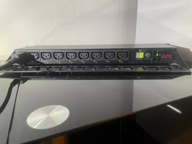 APC AP7921 1U Switched Rack Power Distribution Unit 8 way IEC C13 sockets PDU