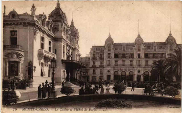 CPA AK MONACO - MONTE-CARLO - Le Casino et l'Hotel de Paris (477166)