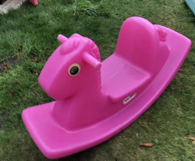 LITTLE TIKES Tykes Pink Rocking Horse Outdoor Rocker RRP 35