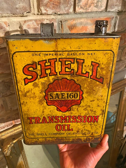 Shell Transmission Oil - Seltene antike Öldose - Adelaide um 1920