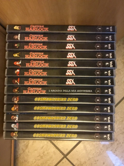 Lotto 13 Dvd Capitan Harlock Ssx Cosmowarrior Zero Serie Complete Audio Italiano
